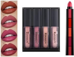teayason Sensational Enrich Forever Matte Liquid Mini Set of 4 + 5in1 Fab Lipstick, Set 4
