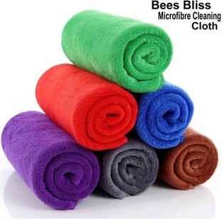 Bee's Bliss Microfiber Cleaning Cloth Towel For Kitchen Car Home Office Polishing Washing Multicolor Cloth Napkins