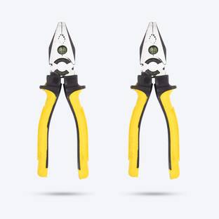Hillgrove HGCM154M1 8"inch Grip Multipurpose Combination Pilash Plier Hand Tool (PackOf 2) Lineman Plier