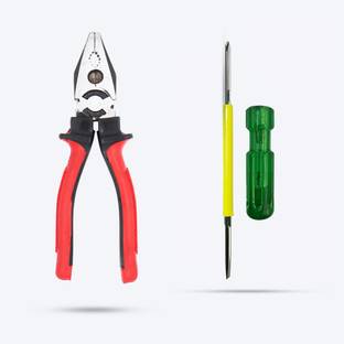 Hillgrove HGCM162M1 2in1 Multipurpose Repair Screw driver with 8"inch Combinational Plier Combination Screwdriver Set