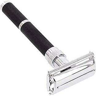 ALPHA Double Edge Smooth Safety Shaving Razor Long Handle (Butterfly Open Mechanism), Men & Women