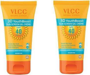 VLCC Sunscreen - SPF 50 PA+++ 3D YOUTH BOOST SUN SCREEN GEL CREME 100GM PACK OF 2 (100GMX2)