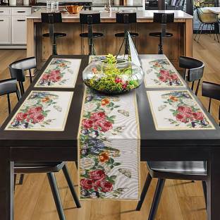 PRAKARTIK Red, Yellow 180 cm Table Runner