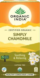 ORGANIC INDIA Simply Chamomile 25 Teabags Herbs Green Tea Bags Box