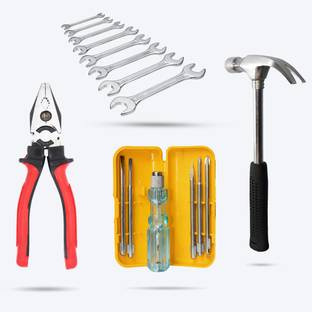 Hillgrove HGCM168M1 8Pcs Double Open Ended Wrench Set with Plier|5in1 Screwdriver|Hammer HGCM168M1 8Pcs Double Open Ended Wrench Set with Plier|5in1 Screwdriver|Hammer Double Sided Open End Wrench