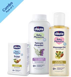 Chicco Talcum Powder Massage Oil and Baby Soap