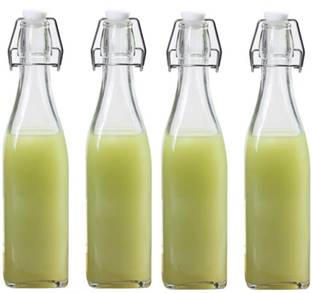 TOMATUS Flip Top Classic Swing Top Glass Bottles with Lids Glass Beer Bottles (Square) 500 ml Bottle