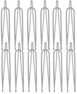THANU'S CRAFT Silver Safety Pin Saree Pin Design for women Lapel Hijab Pin for Ladies & Girls Brooch