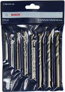 BOSCH Masonry Drill Bits Set-CYL-2 (3,4,5,6,7,8,9,10mm) 2608578156