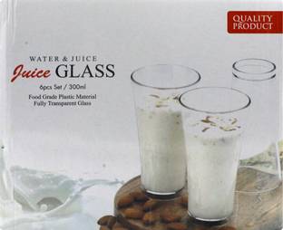 MACARIZE (Pack of 6) 06 pc XTronic Life Engine Unbreakable Glass Set Water/Juice Glass