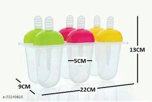 Lipely Products Kulfi Maker Mould Candy Mould Ice Candy Maker Plastic Frozen IceCream Mould Tray Multicolor Plastic Ice Cube Tray