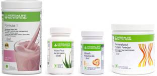 Herbalife Nutrition Formula 1 Shake Rose Kheer +Aloe Plus Tablet+ Protein Powder+ Afresh Ginger Protein Shake