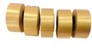 Kigssk Enterprises Pack of 5 Pcs Premium Golden Party Balloon Plastic Curling Ribbon 10 Mtr Each Gold PP (Polypropylene) Ribbon