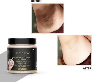 Desi Crew UnderArms Scrub Tan Removal Removes Dirt & Dark Spot Removal 100 Gm Scrub