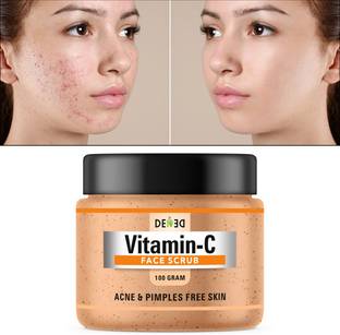 Dened Vitamin C Face Scrub For Tan Removal & Repair Damage Skin (100 g) Scrub