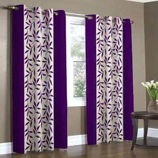 Parde Hi Parde 274.32 cm (9 ft) Long Door Polyester Room Darkening Curtain (Pack Of 2)