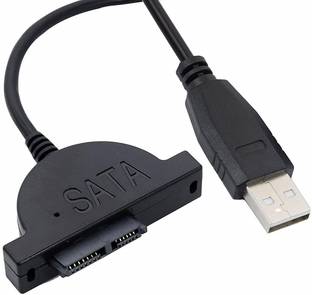 AlexVyan USB 2.0 to 13Pin Slimline SATA Laptop CD/DVD ROM Optical Drive Adapter USB Adapter