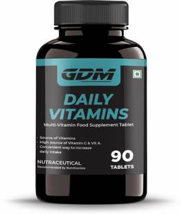 gdm nutraceuticals llp DAILY VITAMIN with high source of Vitamin C & Vitamin A 90 Tablets
