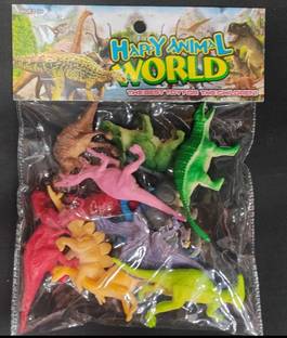 Akvanar Plastic dinosaur figure toy 12 pc set multicolor