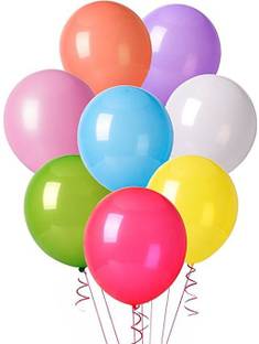 DEBALAYA Solid Large spherical multicolor balloons 25ps combo pack Balloon