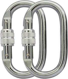Sahas Heavy Duty Locking Carabiner 23 kN for Rigging, Ropes, Hammock (Pack of 2) Locking Carabiner