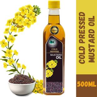 Healthy Roots 0.5 litre Cold Pressed Mustard Oil(Ghani) -0.5L Wood Pressed Oil Mustard Oil PET Bottle
