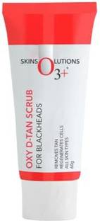 O3+ Oxy D-Tan Face Scrub for Blackheads & Tan Removal for Glowing Skin, White