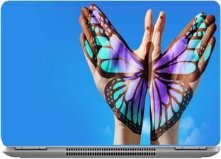 imbue color full hands digital quality vinyl Laptop Skin Compatible for 15.6 inch