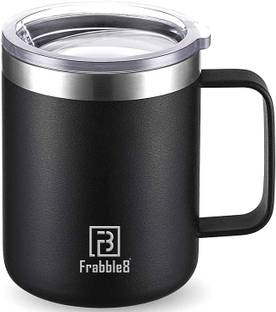 Frabble8 Dazz Double Wall Insulated Stainless Steel Tea Coffee Flask Cup || Thermos Tumbler with Lid and Handle Hot and Cold Stainless Steel Coffee Mug