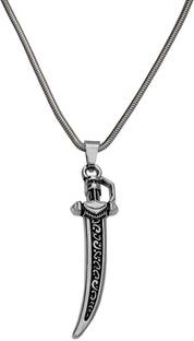M Men Style Gothic Jewelry Warrior Sword Handmade Meaningful Jewelry Locket With Chain Sterling Silver Stainless Steel Pendant