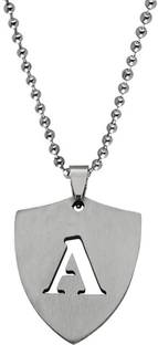 M Men Style English Alphabet Initial Charms Letter Initial A Alphabet Letters Script Name Sterling Silver Stainless Steel Pendant
