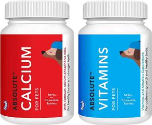 Drools DROOLS ABSOLUTE CALCIUM 50 + VITAMIN 50 TABLET COMBO Milk 0.4 kg (2x0.2 kg) Dry Adult, New Born, Senior, Young Dog Food