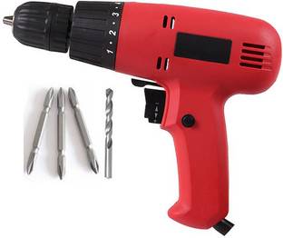 Al Hutaib SCREW DRIVER DRILL MACHINE WITH REVERSE FORWARD WITH 2 BITS Pistol Grip Drill