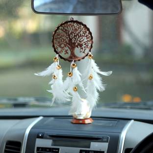 DULI Dream catcher Wind chime Car hanging TreeofLife for Home,Garden,Balcony Brass, Feather Dream Catcher