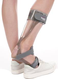 TYNOR Foot Drop Splint With Liner, Grey, Left, Small, 1 Unit Foot Support