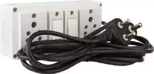 सैजेपल Extension Switch Board with 2 Sockets(5A) Long Wire 2 Socket 2 सॉकेट सर्ज रक्षक