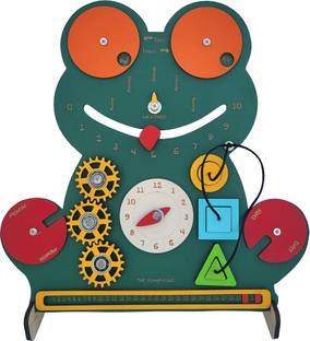 The Funny Mind Flippy Wooden Busy Board Game for Kids and Toddlers, 10+ Activities with Stand Educational Board Games