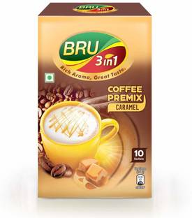 BRU Caramel Premix Instant flavoured Coffee and milk powderwith pre-added sugar Instant Coffee