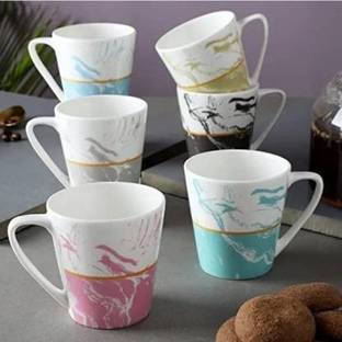 Namaste Kitchen Pack of 6 Bone China Bone China cup set of 6