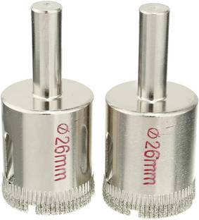 uptoak 2PCS 26mm Diamond Coated Hole Saw Drill Bits for Glass Ceramic