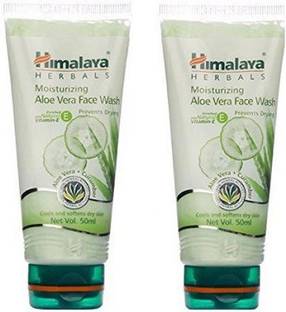 HIMALAYA Herbals moisturizing Aloe Vera  Cream, 50ml (Pack of 2) Face Wash