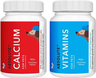 Drools Absolute Vitamin and Calcium 50 Pieces Chicken 0.4 kg (2x0.2 kg) Dry Adult Dog Food