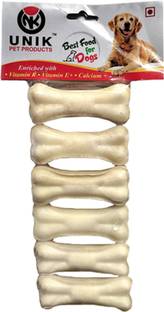 Unik Spunky Calcium Pressed Bone 6 Piece Bone Size 3 Inch Mutton Dog Chew