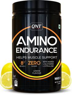 QNT Amino Endurance | Supports Muscle Building & Recovery | 400g | Lemon flavor BCAA
