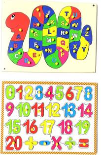 jaraglobal Snake Style Capital Alphabet (ABCD) & 1 to 20 Numbers with Mathematical symbols