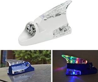 AutoBizarre Car Decorative Shark Fin Wind Powered Antenna Compatible with All Cars (White) Whip Vehicle Antenna