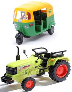 centy Auto And Farm Tractor Combo (Pack of 2, Multicolor)