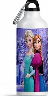 Printwala Anna Elsa Sipper Frozen Sister Sipper Elsa Water Bottle For Girls Boys(AA) 600 ml Water Bottle