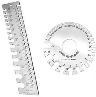 SAMENX Rectangular Wire Gauge & SWG Wire Gauge /Sizer in British & Metric (PACK OF 2) Marking Gauge