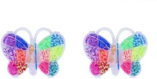 Just Flowers 2pc Loom Rubber Band Kit for DIY, 8 Color Loom Band Set in Butterfly Design Case Loom Band Rubber Band